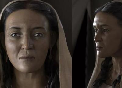 چهره و پوشش یک زن در عربستان 2000 هزار سال پیش ، عکس