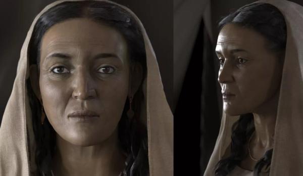 چهره و پوشش یک زن در عربستان 2000 هزار سال پیش ، عکس
